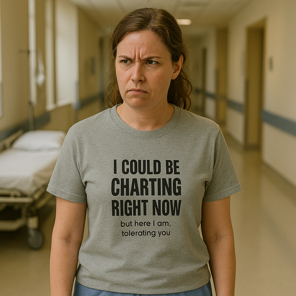I Could Be Charting Right Now. I'm Tolerating You Instead. — Tee
