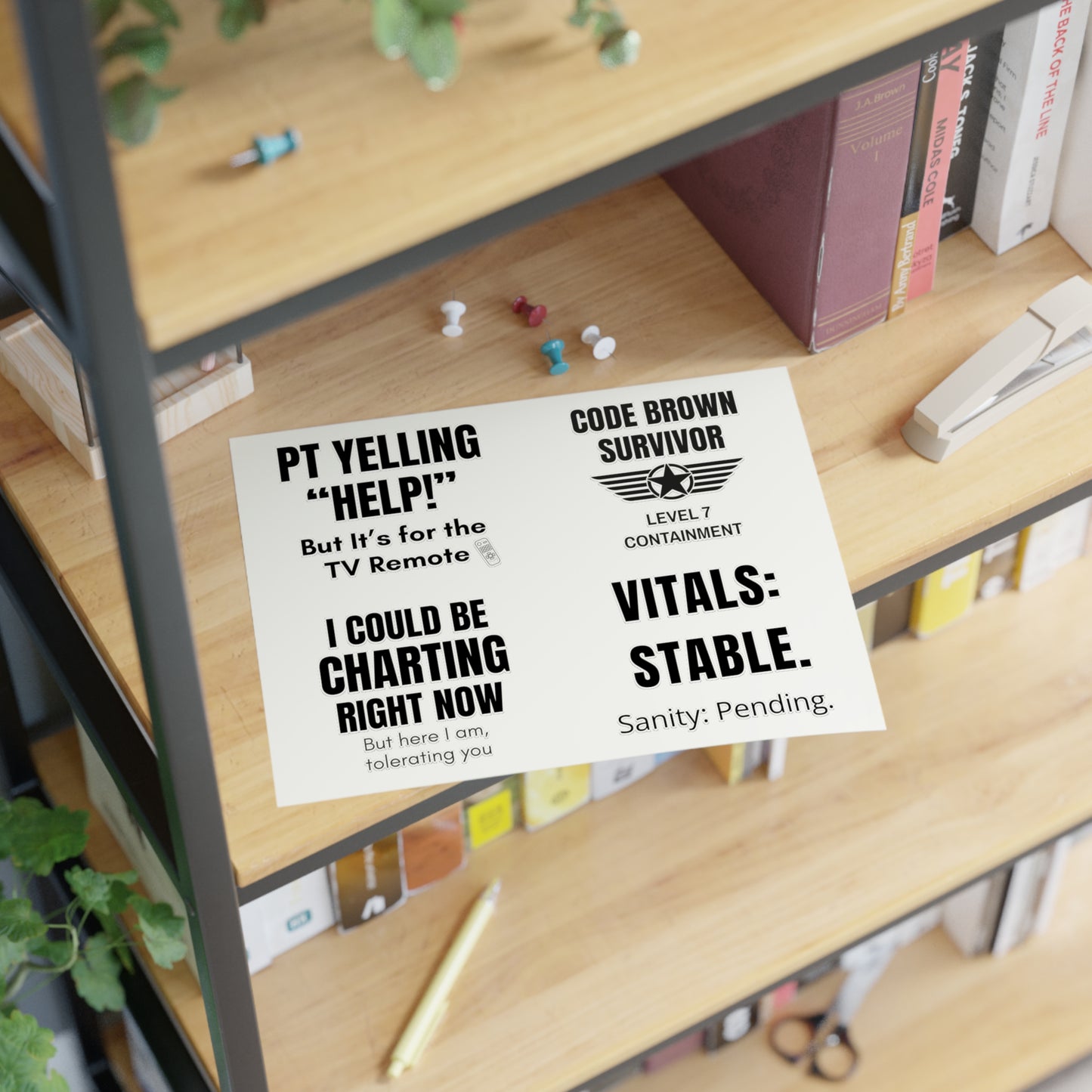 The Survival Pack — 4 Nurse Sticker Sheet