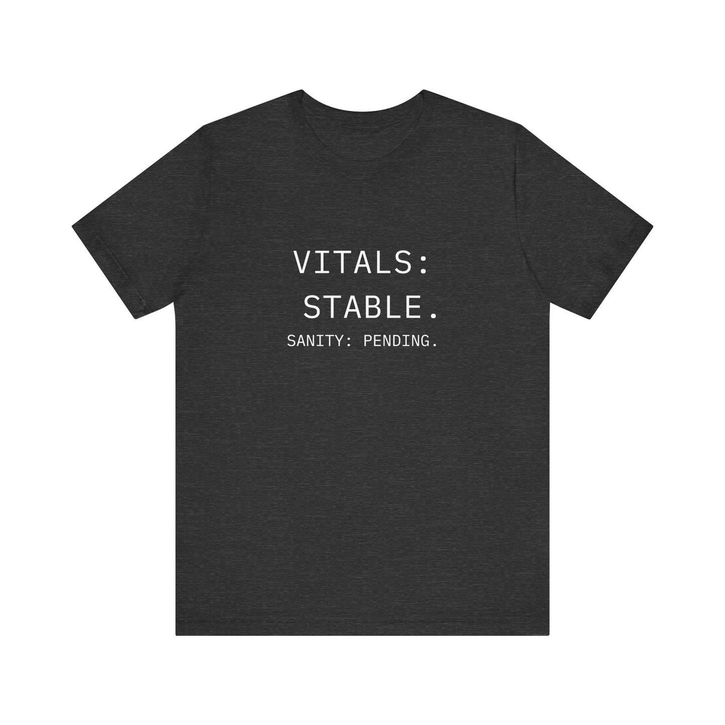 Vitals Stable. Sanity Pending. — Burnout Tee