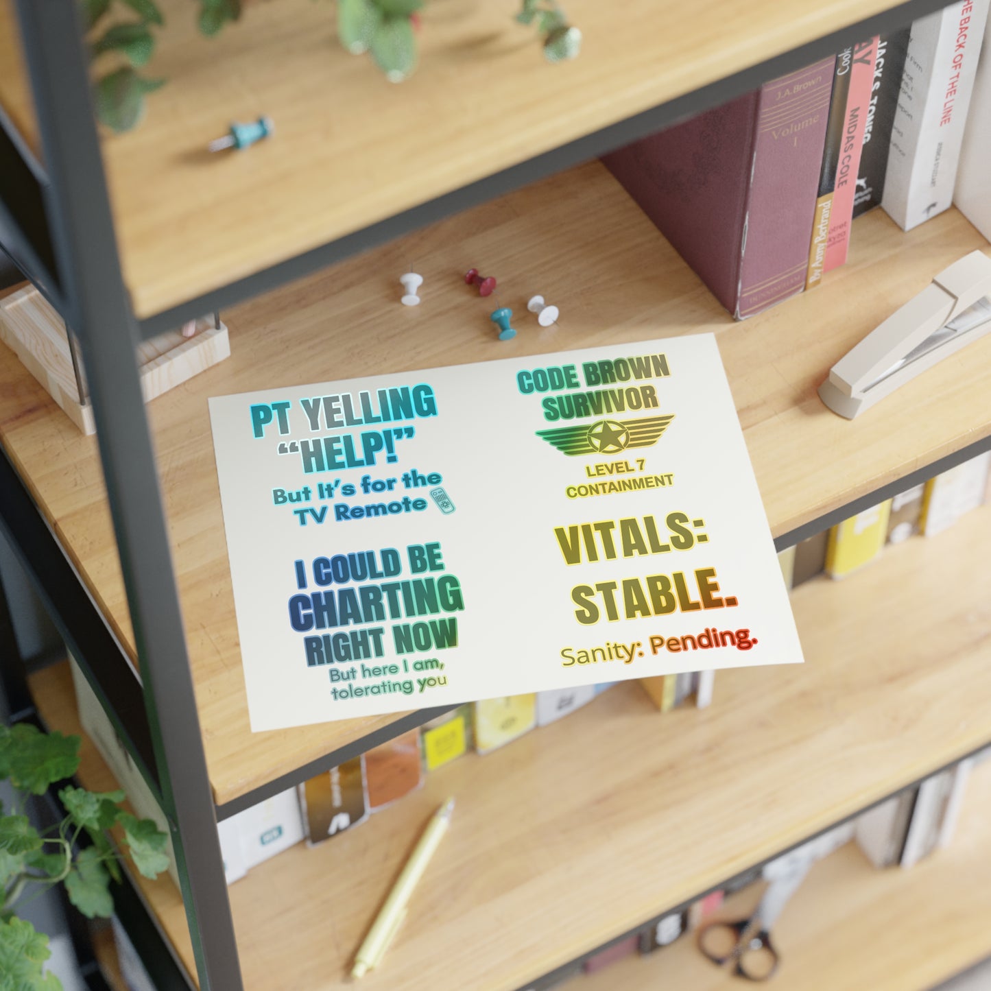 The Survival Pack — 4 Nurse Sticker Sheet