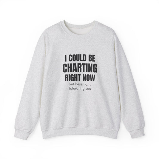 I Could Be Charting Right Now. I'm Tolerating You Instead. — Sweatshirt