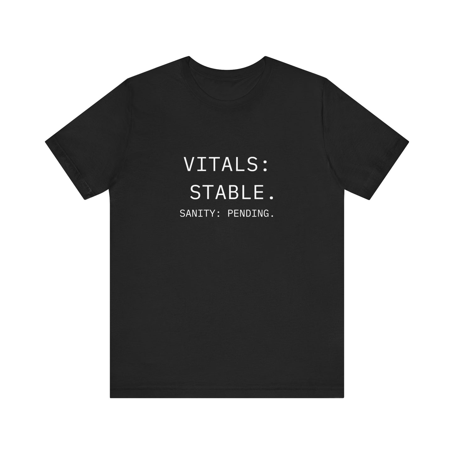 Vitals Stable. Sanity Pending. — Burnout Tee