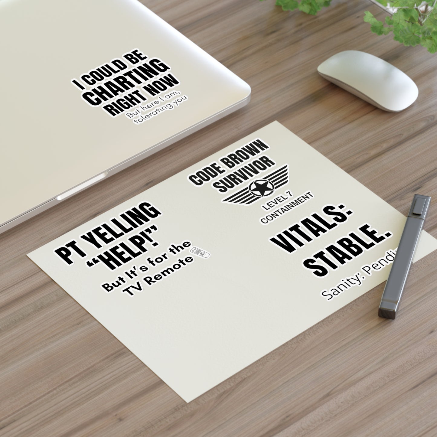 The Survival Pack — 4 Nurse Sticker Sheet