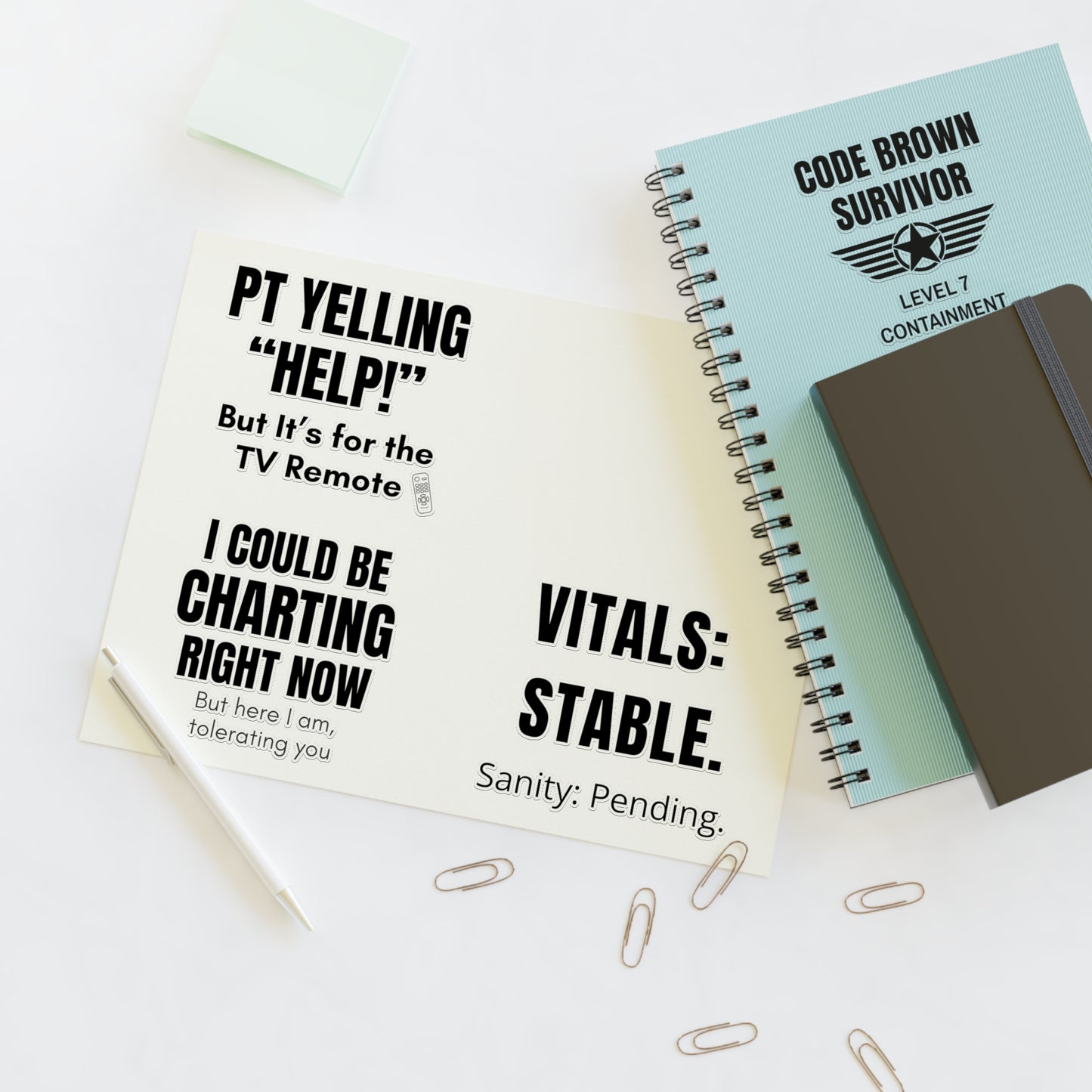 The Survival Pack — 4 Nurse Sticker Sheet