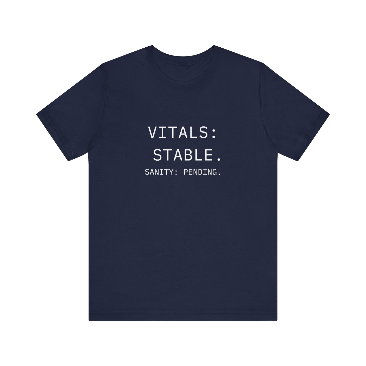Vitals Stable. Sanity Pending. — Burnout Tee