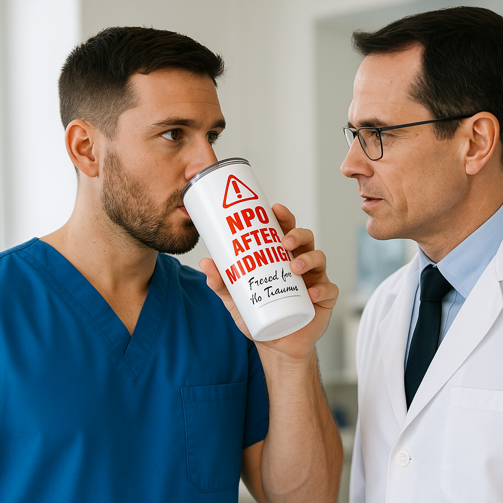 NPO After Midnight (Except Trauma) — 20oz Tumbler