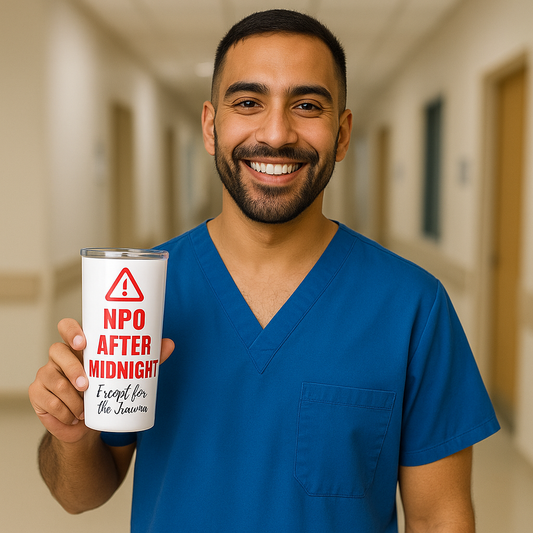 NPO After Midnight (Except Trauma) — 20oz Tumbler