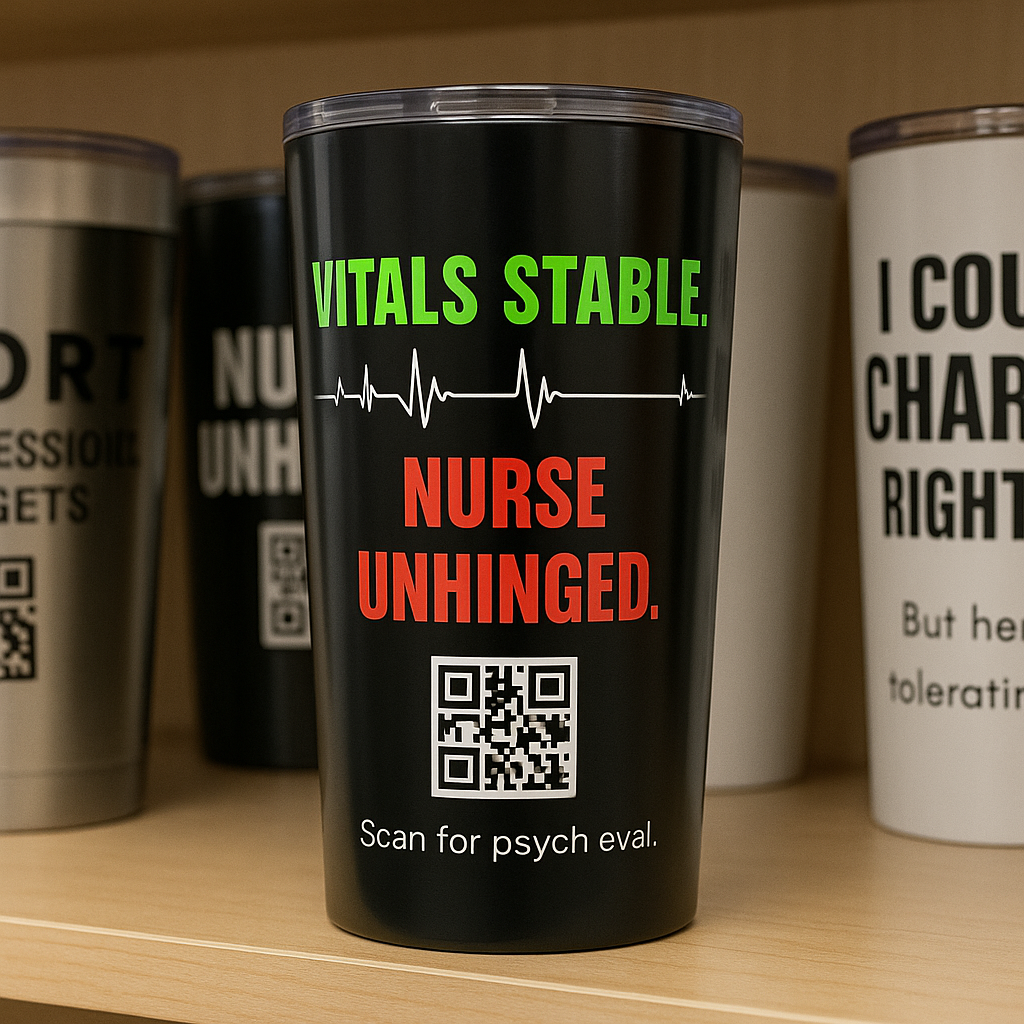 Vitals Stable. Nurse Unhinged. — 20oz Tumbler