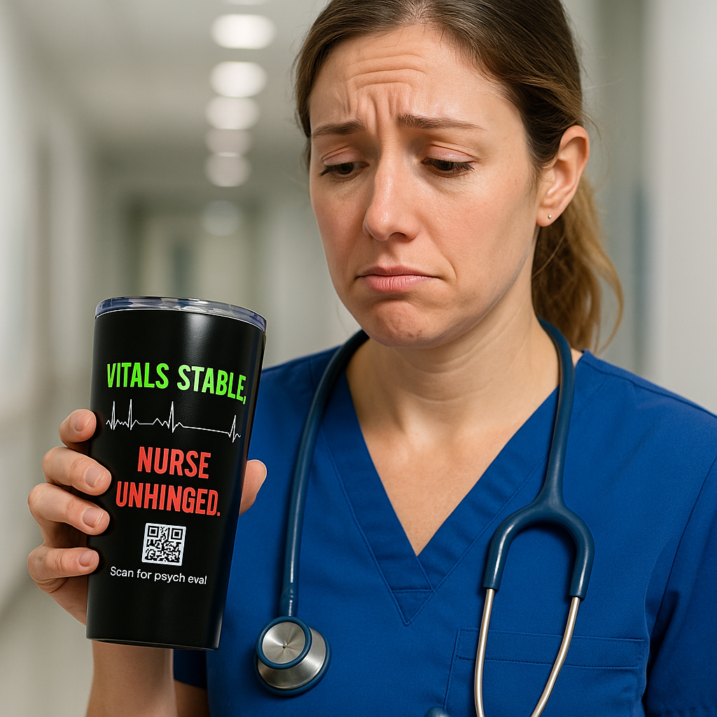 Vitals Stable. Nurse Unhinged. — 20oz Tumbler