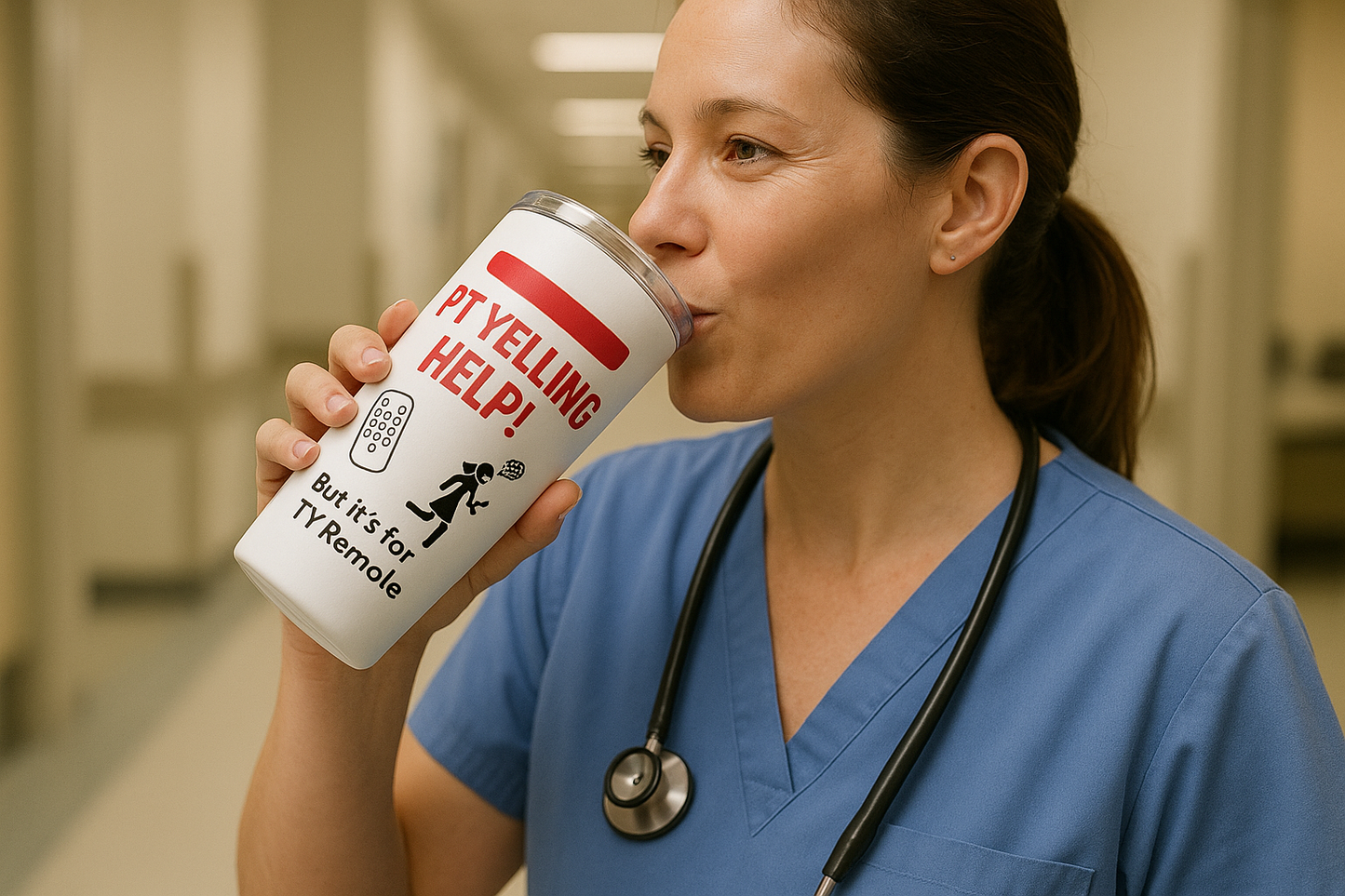 PT Yelling HELP! It's for the Remote. — 20oz Tumbler