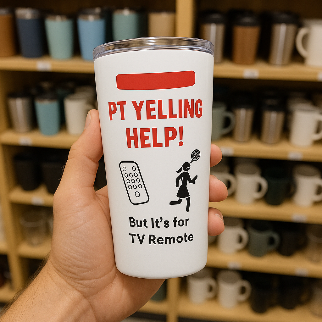 PT Yelling HELP! It's for the Remote. — 20oz Tumbler
