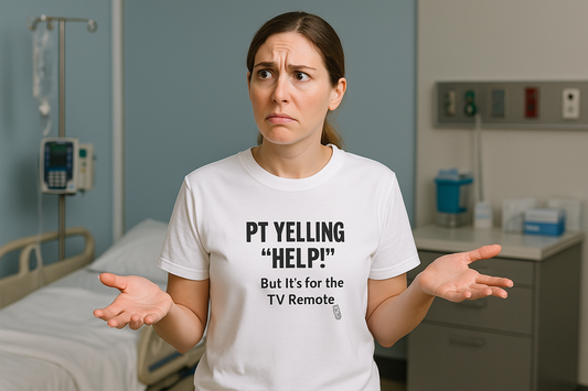 PT Yelling HELP! It's for the Remote. — Tee
