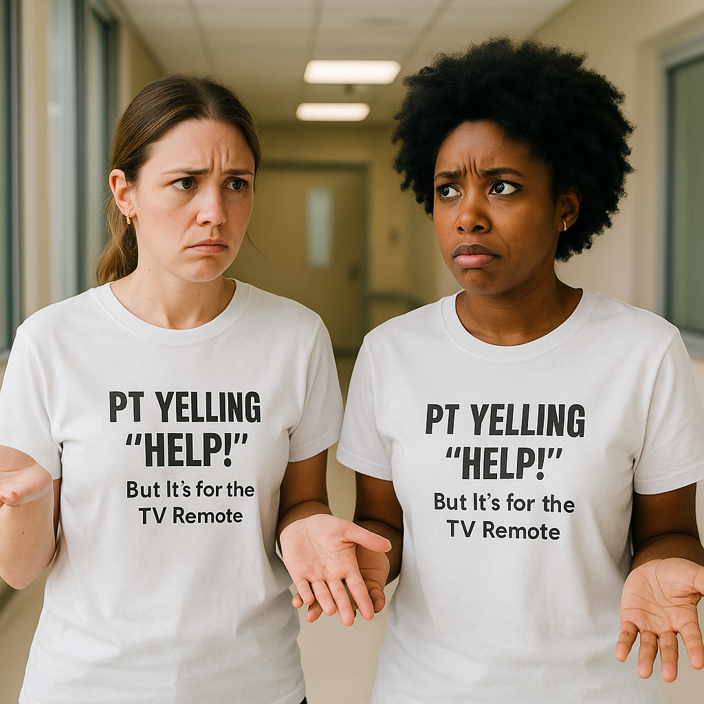 PT Yelling HELP! It's for the Remote. — Tee