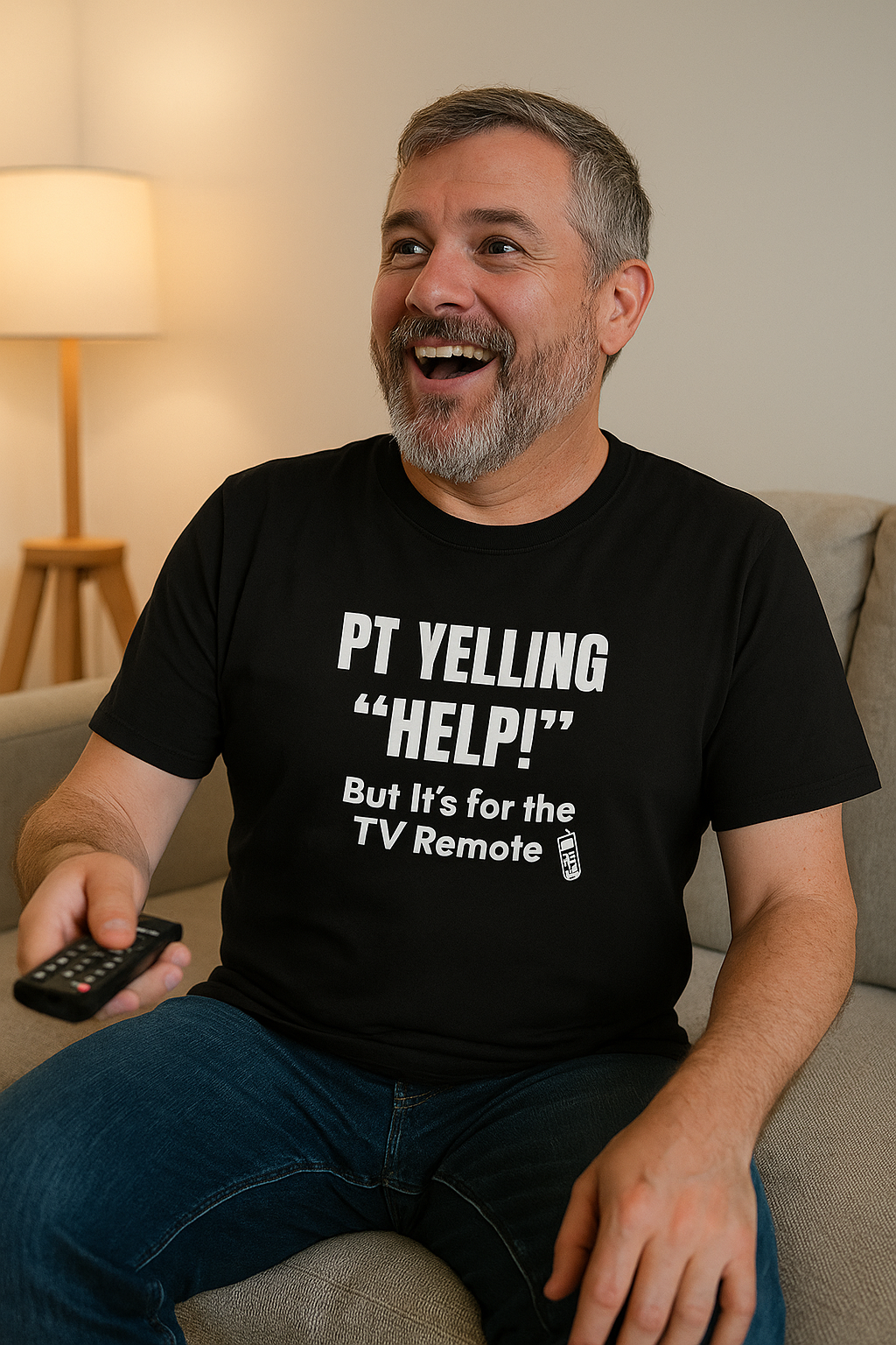 PT Yelling HELP! It's for the Remote. — Tee