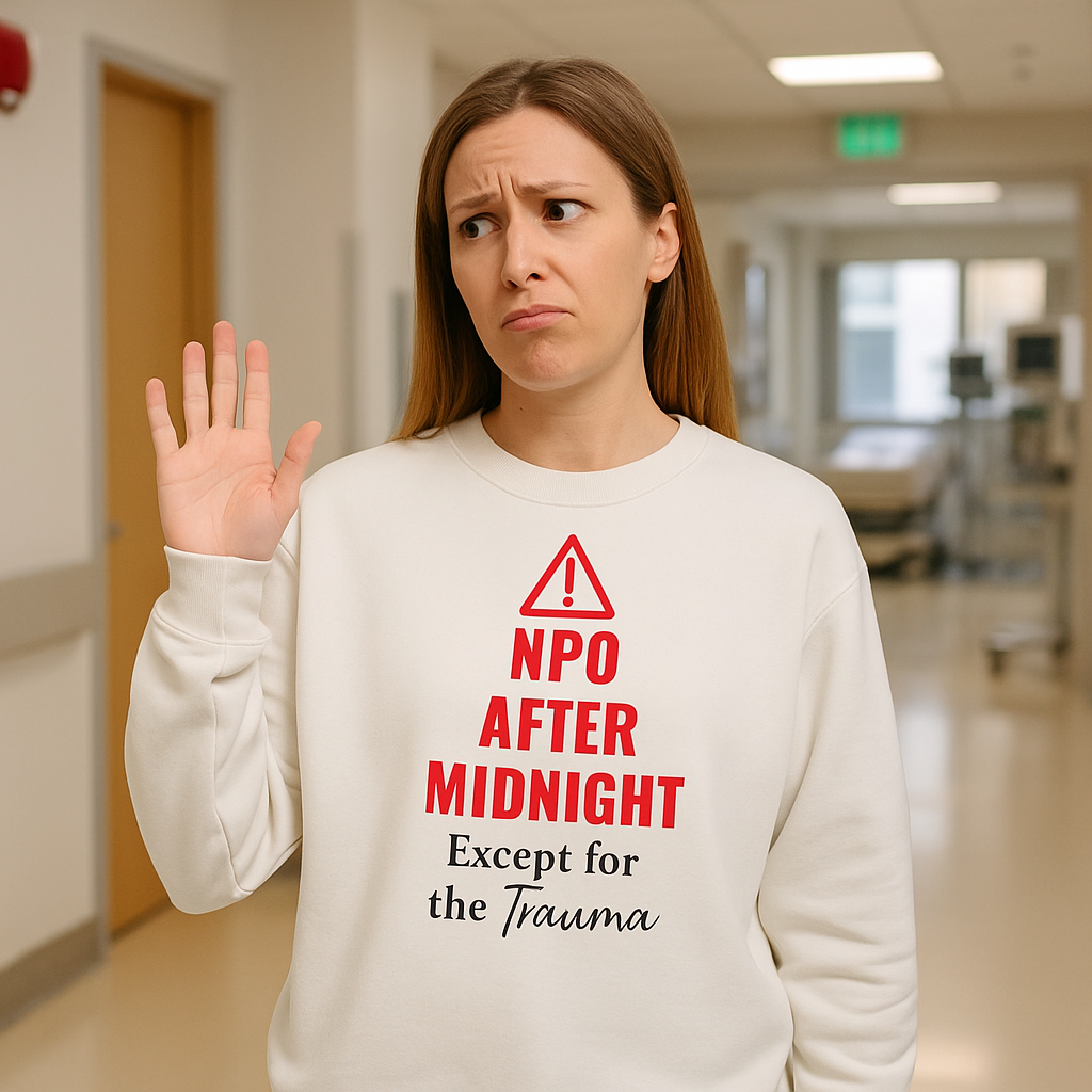 NPO After Midnight (Except Trauma) — Sweatshirt