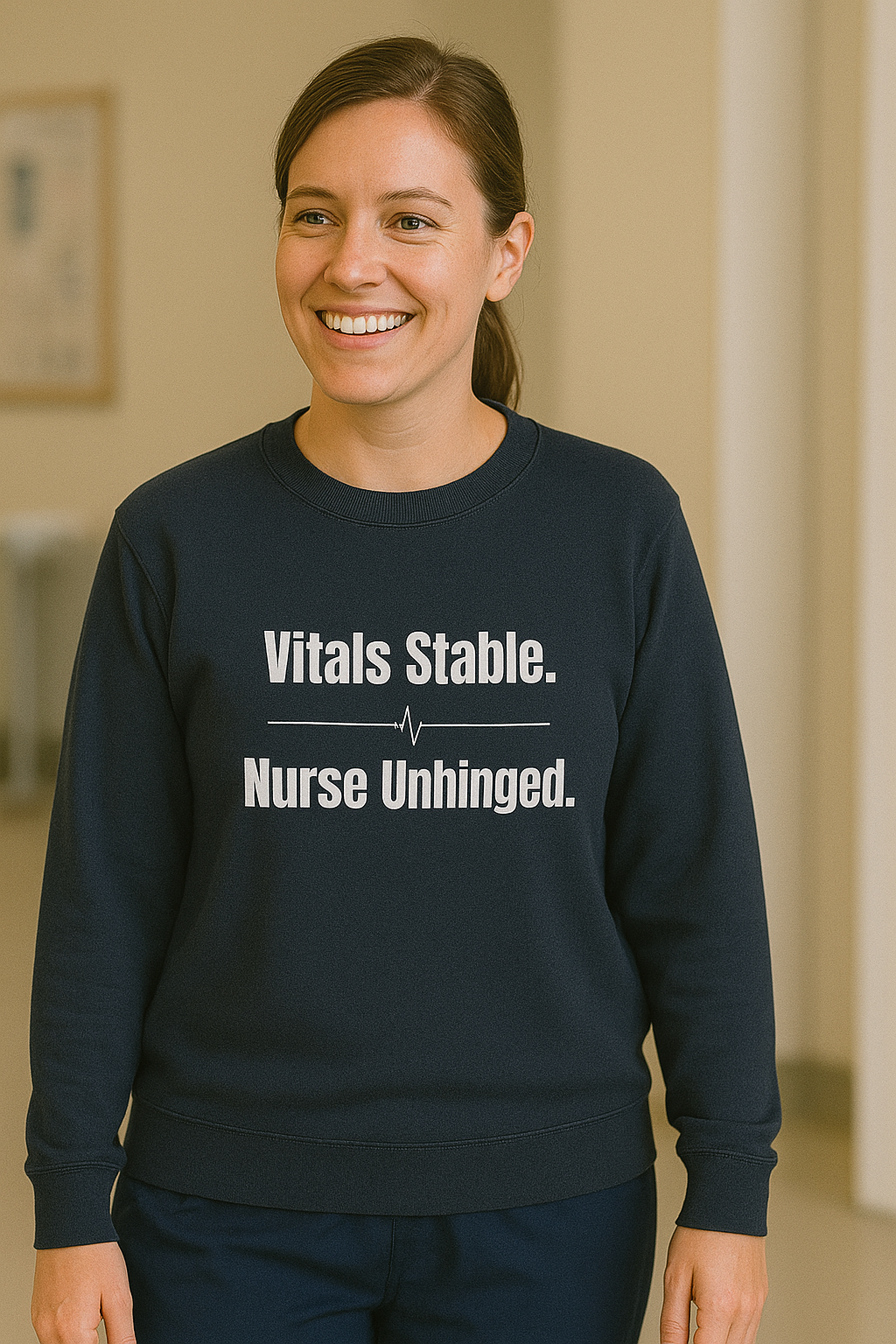 Vitals Stable. Nurse Unhinged. — Sweatshirt