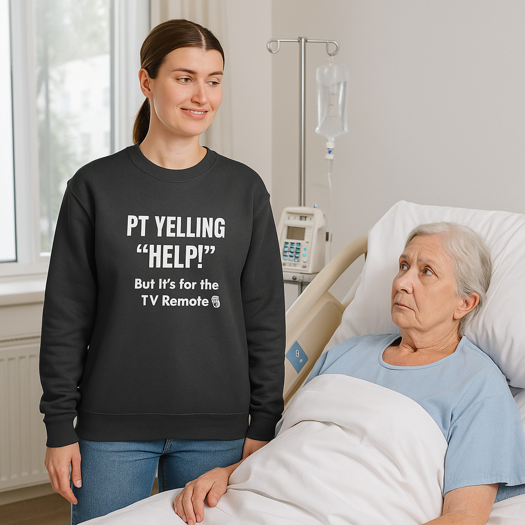 PT Yelling HELP! It's for the Remote. — Sweatshirt