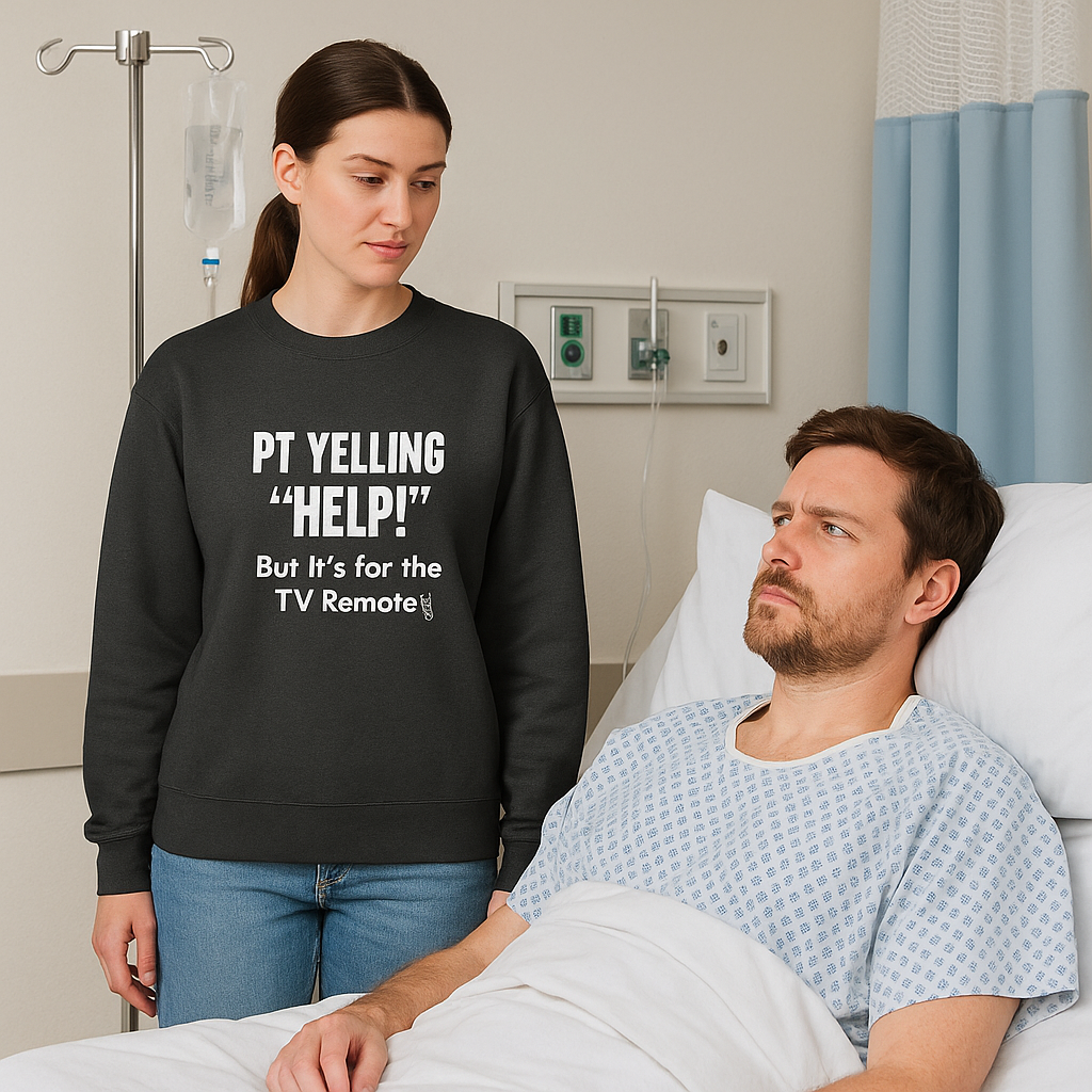 PT Yelling HELP! It's for the Remote. — Sweatshirt