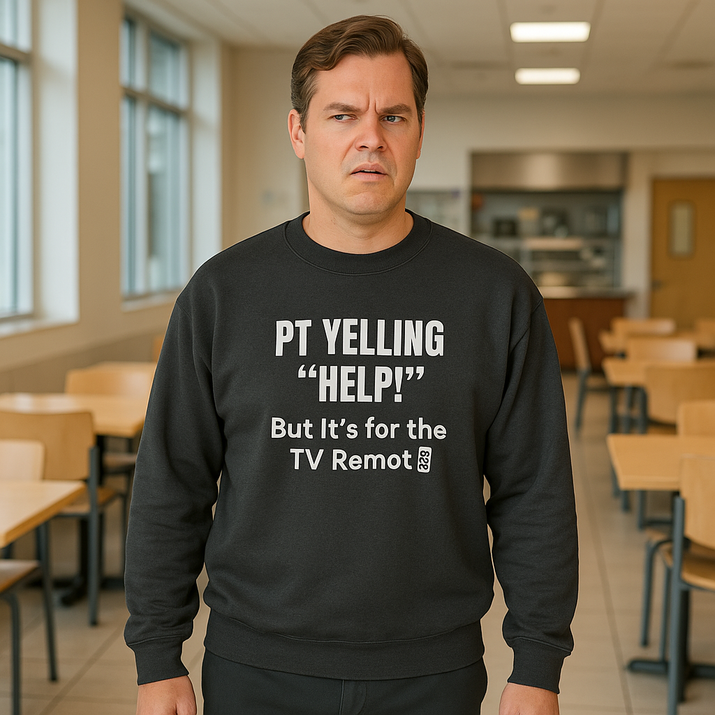 PT Yelling HELP! It's for the Remote. — Sweatshirt