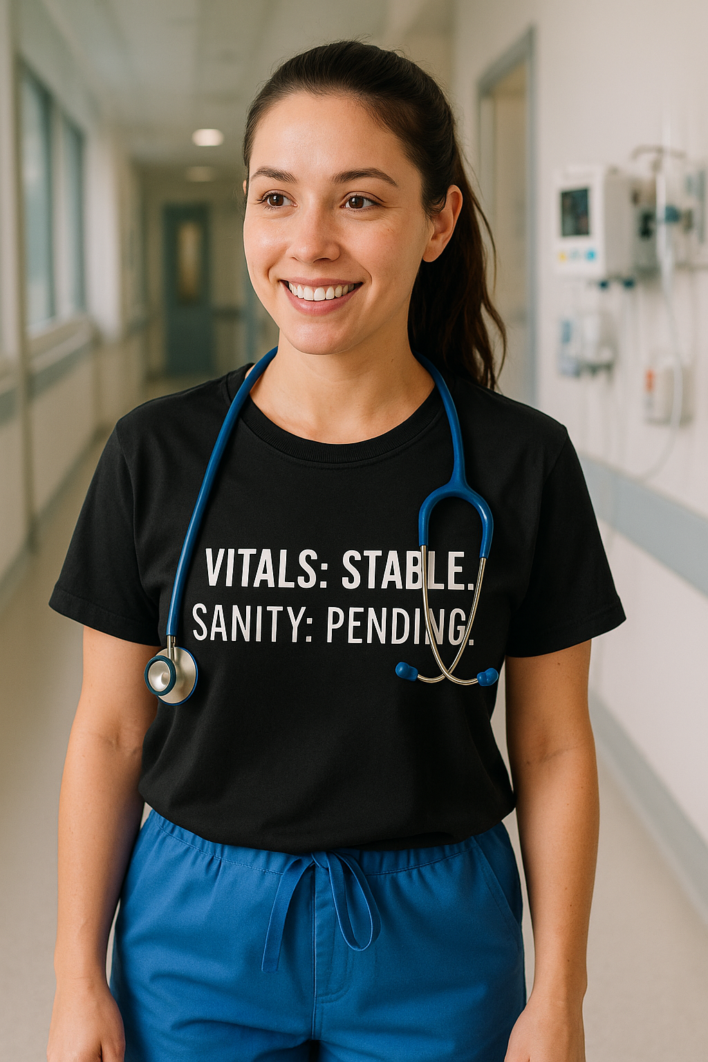 Vitals Stable. Sanity Pending. — Burnout Tee