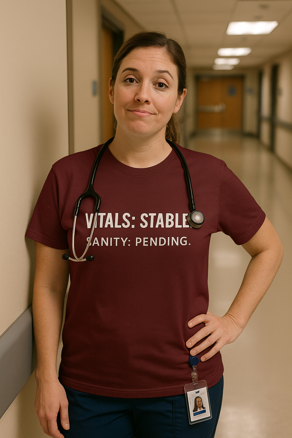 Vitals Stable. Sanity Pending. — Burnout Tee