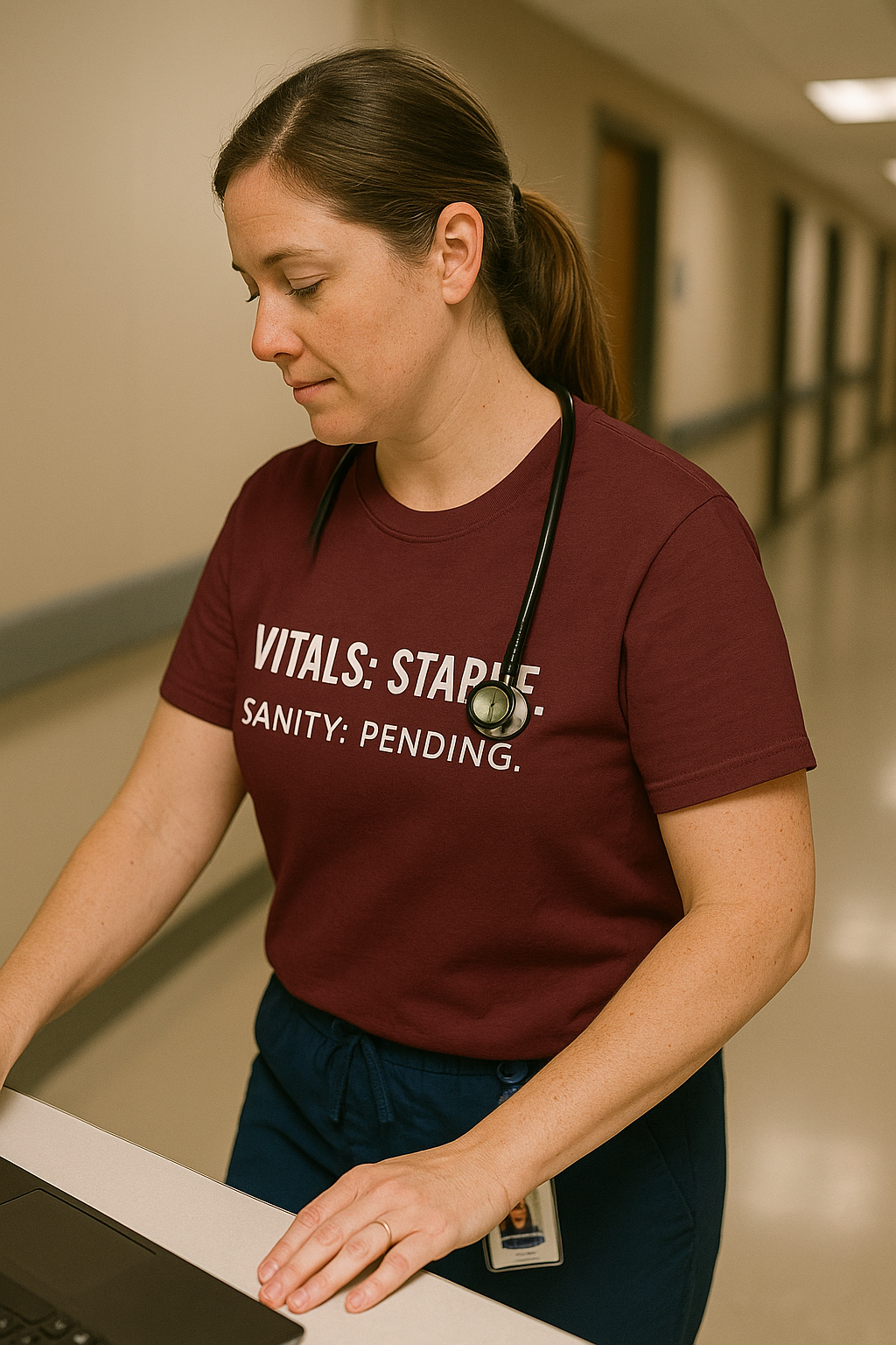Vitals Stable. Sanity Pending. — Burnout Tee