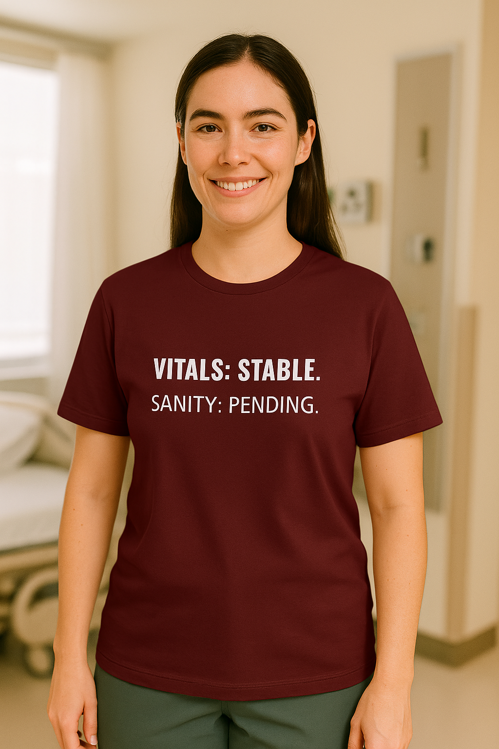Vitals Stable. Sanity Pending. — Burnout Tee