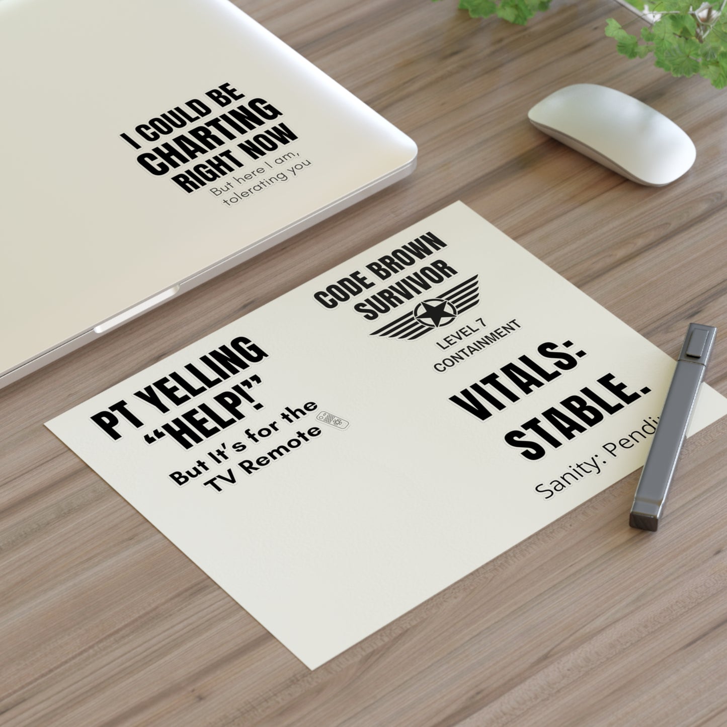 The Survival Pack — 4 Nurse Sticker Sheet