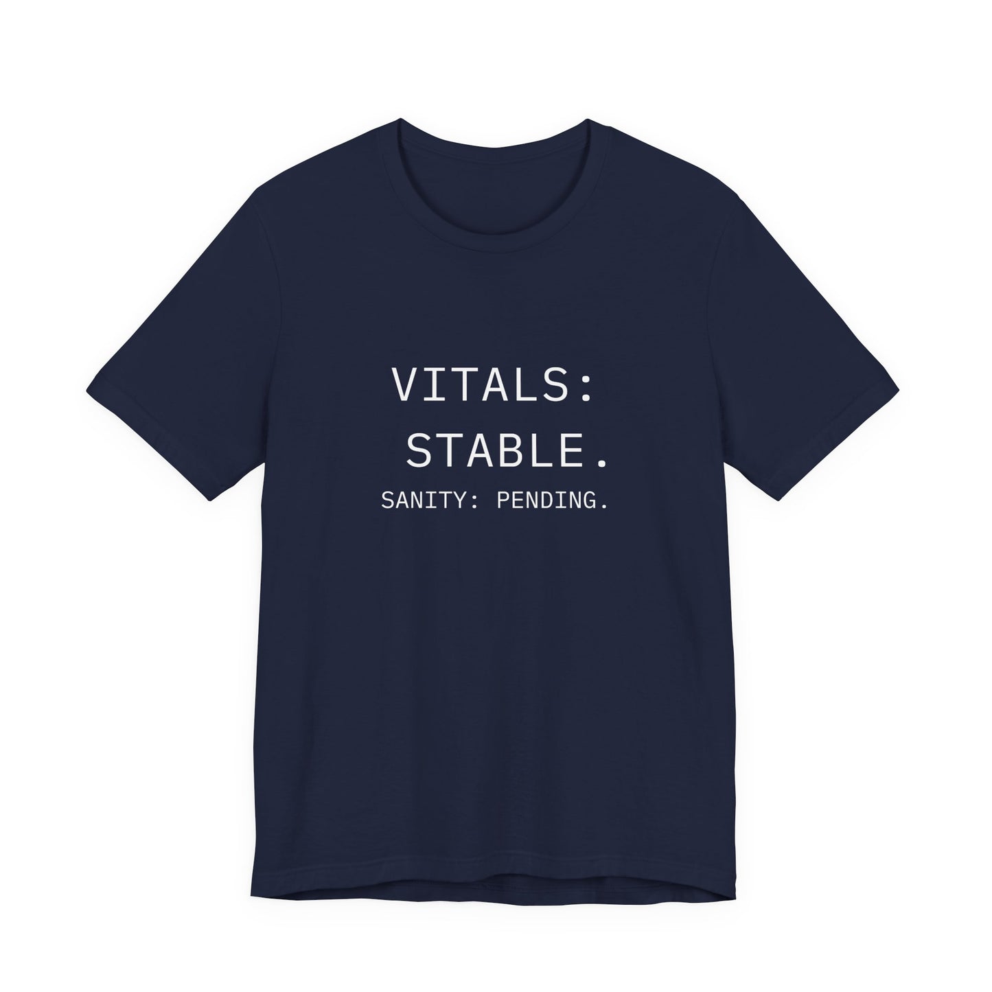Vitals Stable. Sanity Pending. — Burnout Tee