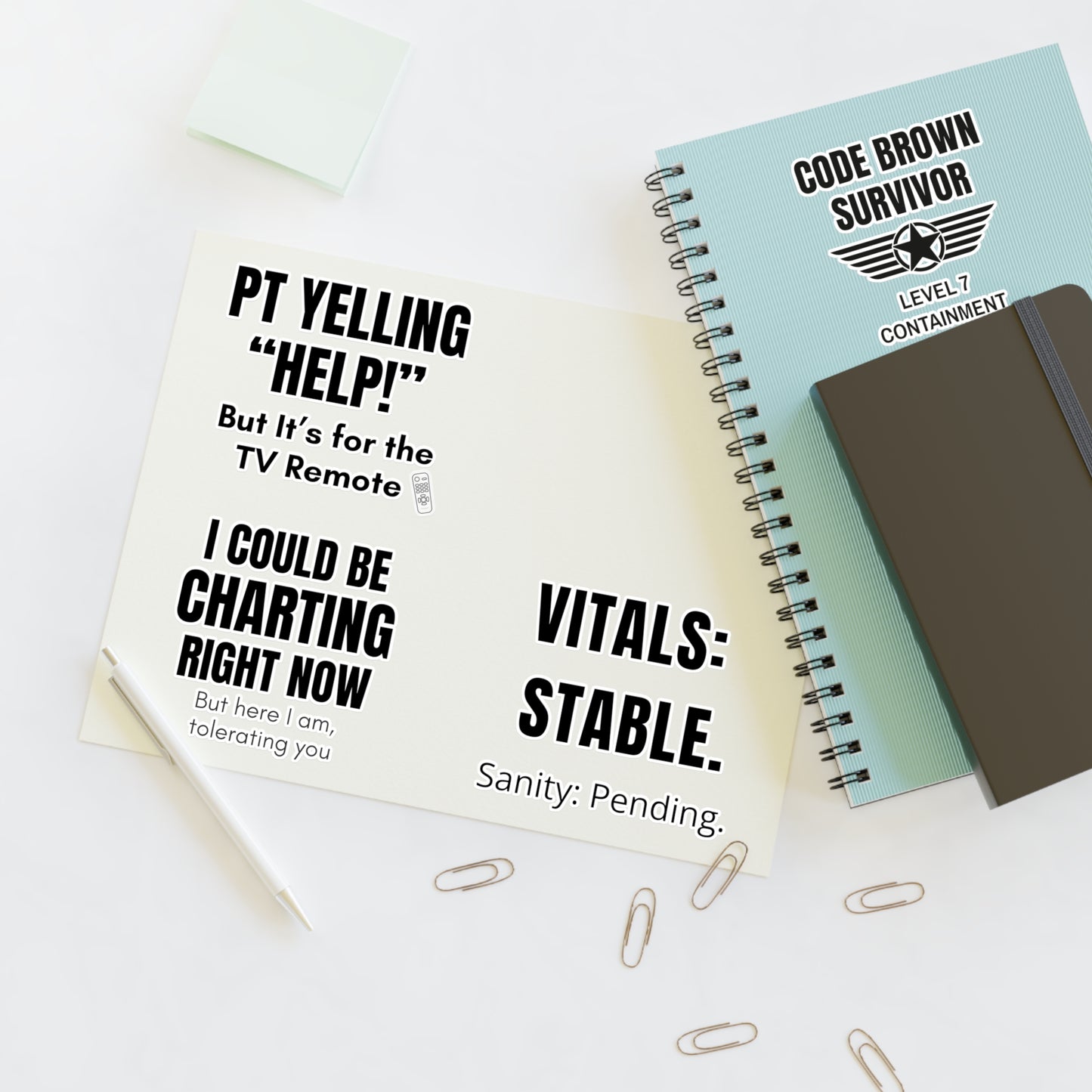 The Survival Pack — 4 Nurse Sticker Sheet