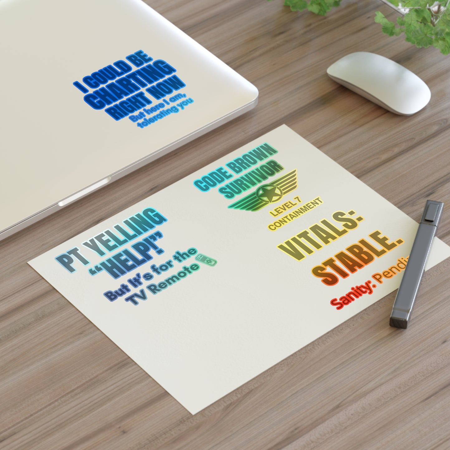 The Survival Pack — 4 Nurse Sticker Sheet