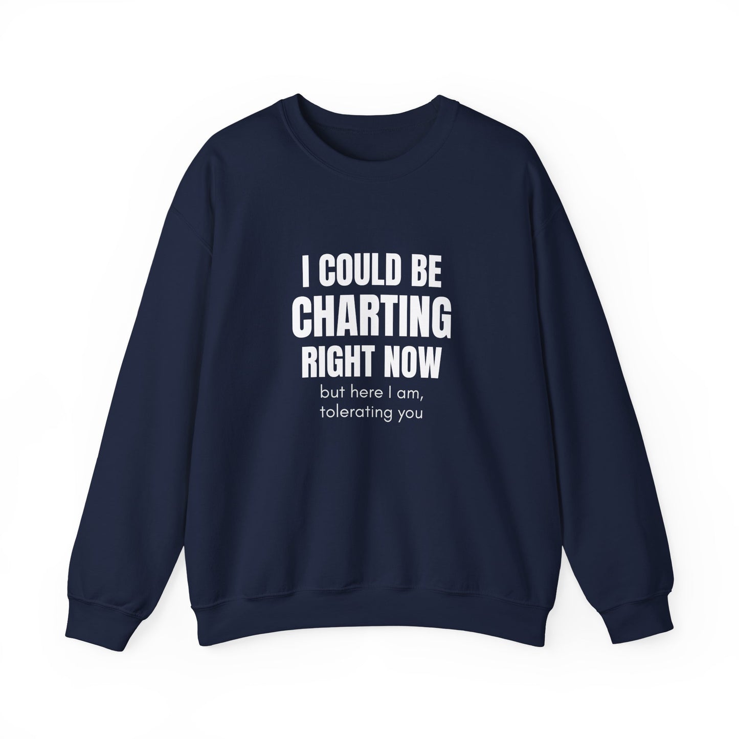 I Could Be Charting Right Now. I'm Tolerating You Instead. — Sweatshirt