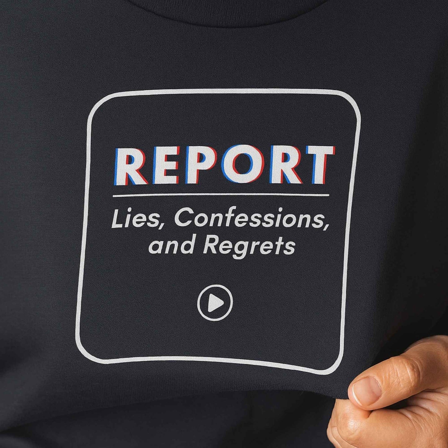 Funny ER nurse gift — cotton nurse t-shirt reading "I press REPORT. It's a 17-minute TED Tal"