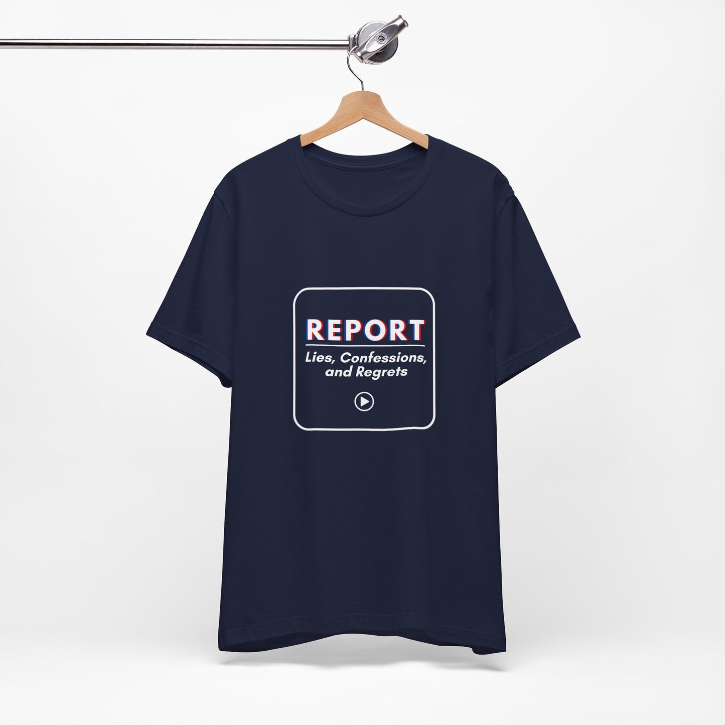 Funny ER nurse gift — cotton nurse t-shirt reading "I press REPORT. It's a 17-minute TED Tal"